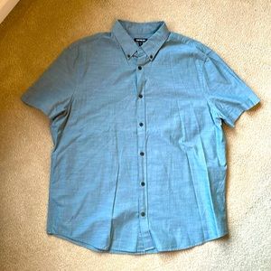 Light blue/teal chambray button down shirt
